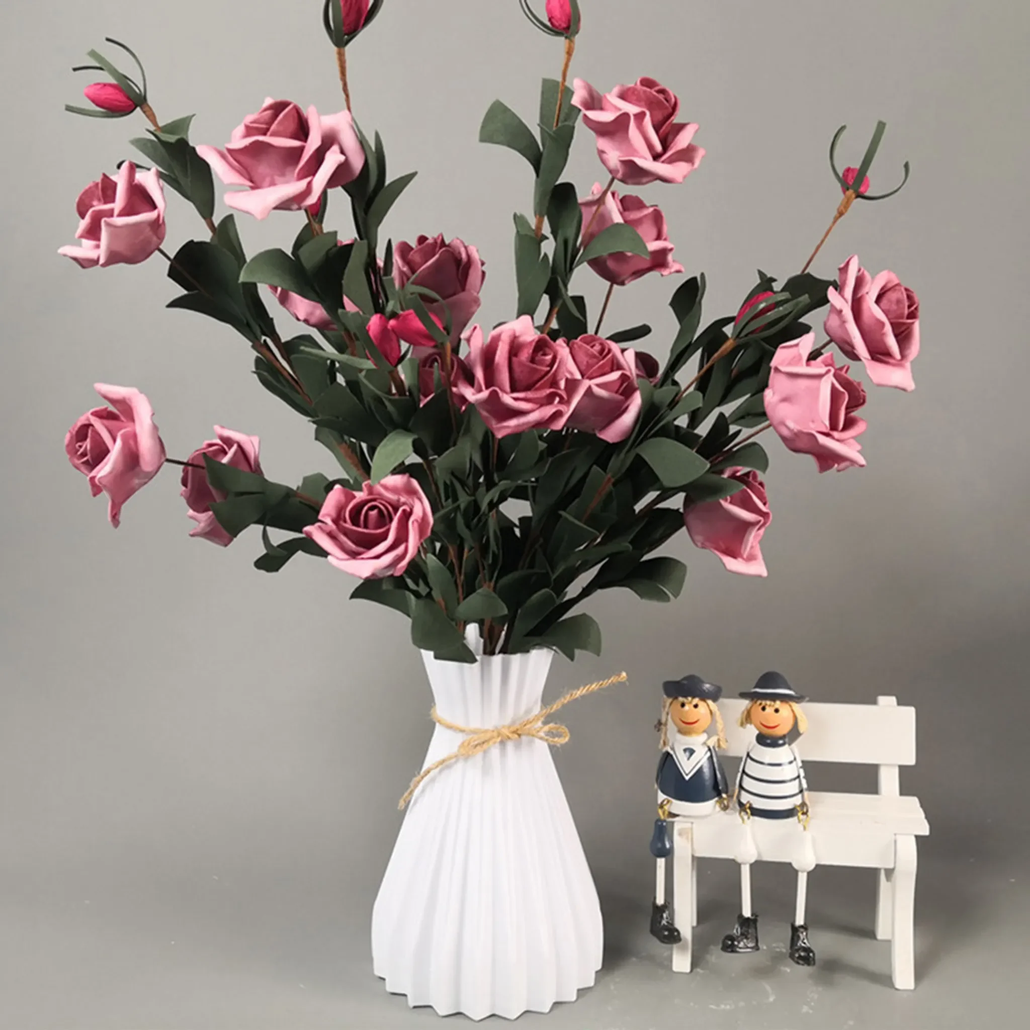 Kunststoffvase – Schwarz, 17 cm